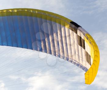 Extreme sport in the sky on a parachute