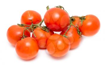 Red tomatoes isolated on a white background .