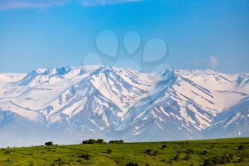 Beautiful landscape of nature in the Tien Shan mountains .