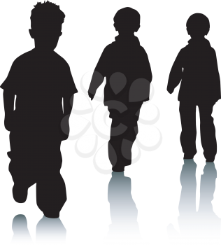 Royalty Free Clipart Image of Little Children