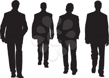 Royalty Free Clipart Image of Four Businessmen