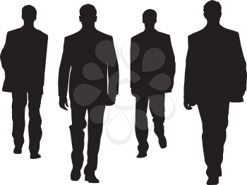 Royalty Free Clipart Image of Four Businessmen