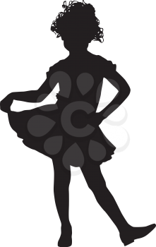 Royalty Free Clipart Image of a Little Dancer
