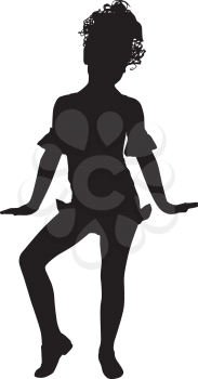 Royalty Free Clipart Image of a Little Ballerina