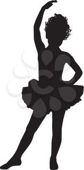 Royalty Free Clipart Image of a Small Ballerina