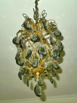Golden chandelier radiance light