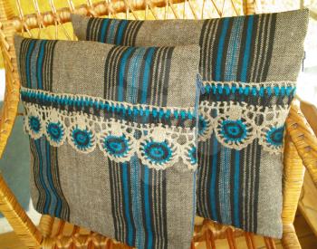 Vintage pillowcase handwoven - handmade product
