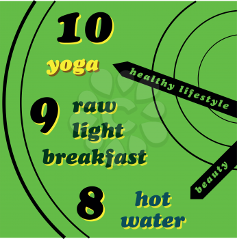 Royalty Free Clipart Image of a Healthy Lifestyle