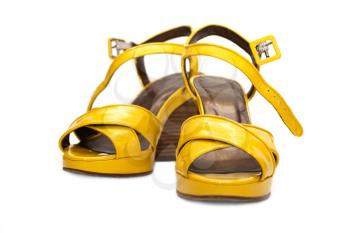 Royalty Free Photo of a Pair of Yellow Sandals