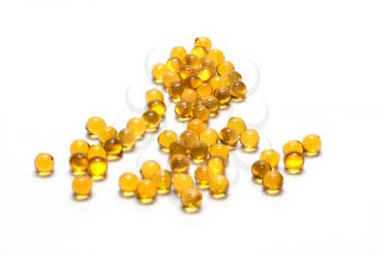 Royalty Free Photo of a Bunch of Cod Liver Oil Pills