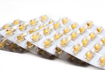 Royalty Free Photo of a Bunch of Cod Liver Oil Pills