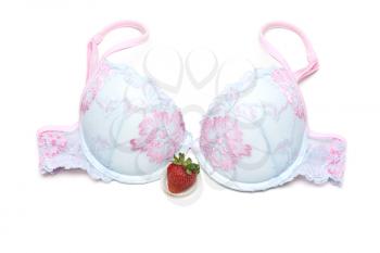 Royalty Free Photo of a Bra and Strawberry