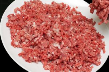 Royalty Free Photo of a Plate of Raw Meat