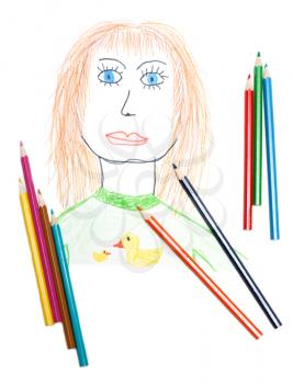Royalty Free Photo of a Drawing of a Woman