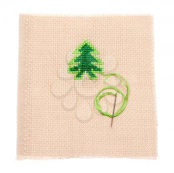 Royalty Free Photo of a Spruce Tree Embroidery