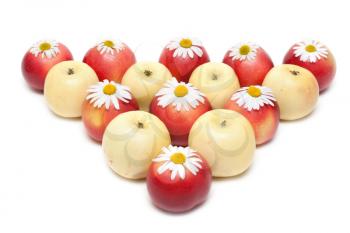 Royalty Free Photo of Apples and Daisies