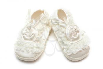 Royalty Free Photo of a Pair of Baby Satin Slippers
