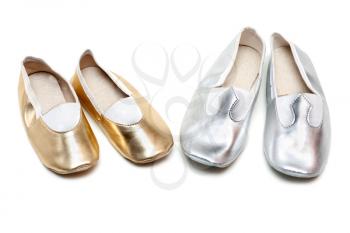 Royalty Free Photo of Two Pairs of Ballet Shoes