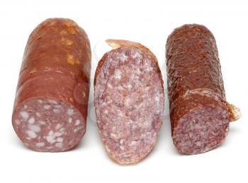 Royalty Free Photo of Three Types of Sausage