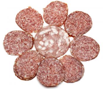 Royalty Free Photo of Slices of Sausage