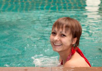 Royalty Free Photo of a Woman in a Swimming Pool