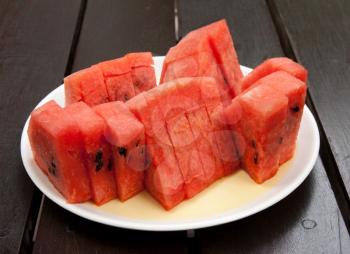 Royalty Free Photo of a Plate of Watermelon