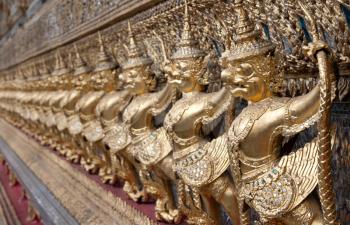 Royalty Free Photo of Golden Statues