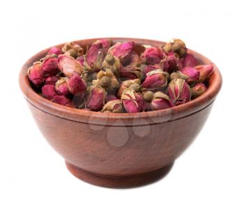 Royalty Free Photo of a Bowl of Dried Roses