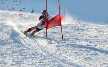 Royalty Free Photo of a Competitive Skier