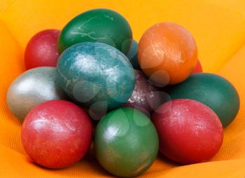 Royalty Free Photo of Dyed Easter Eggs