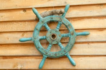 Royalty Free Photo of a Ship Steering Wheel
