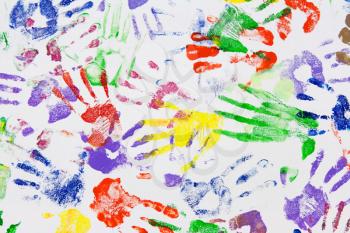 Royalty Free Photo of Painted Handprints