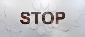 Royalty Free Photo of the Word Stop