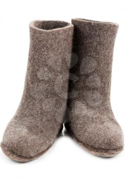 Royalty Free Photo of a Pair of Wool Boots