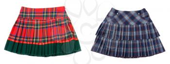 Royalty Free Photo of Two Plaid Skirts