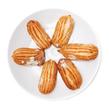 Royalty Free Photo of a Plate of Eclairs