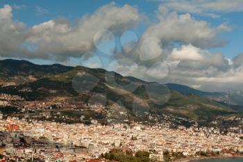 Royalty Free Photo of an Aerial of Alanya, Turkey