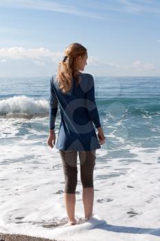 Royalty Free Photo of a Girl at the Beach