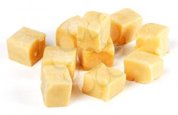 Royalty Free Photo of Slices of Aged Cheese