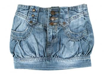 Royalty Free Photo of a Jean Mini Skirt