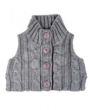 Royalty Free Photo of a Grey Knitted Waistcoat