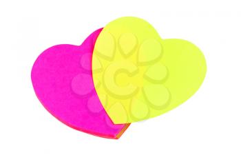 Royalty Free Photo of Heart Shaped Notes