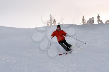 Royalty Free Photo of a Man Skiing