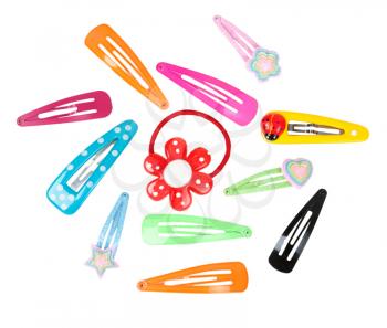 Royalty Free Photo of Colourful Hair Clips 