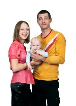 Royalty Free Photo of Parents Holding a Baby