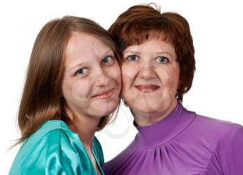 Royalty Free Photo of a Mother and Daughter Hugging