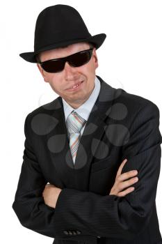 Royalty Free Photo of a Businessman in a Fedora