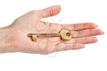 Royalty Free Photo of a Woman Holding a Key