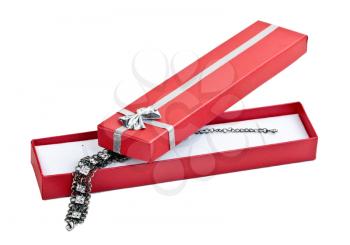 Royalty Free Photo of a Necklace in a Gift Box