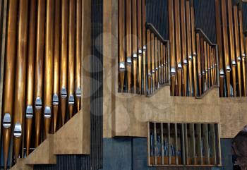Royalty Free Photo of Copper Organ Pipes